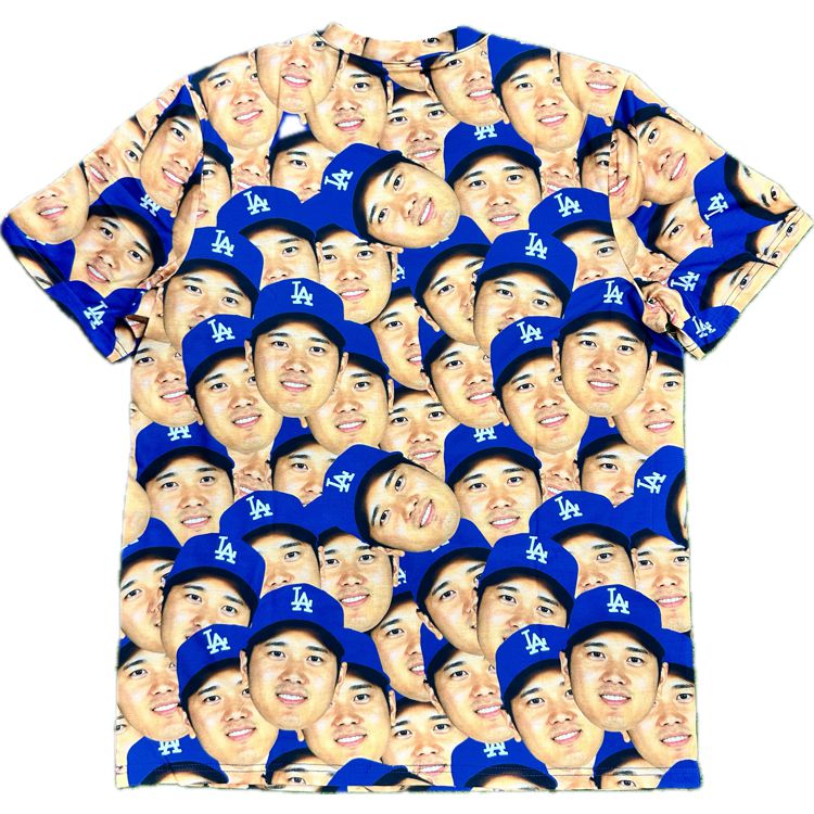 楽天市場】50/50 大谷翔平 Tシャツ ドジャース フェイスTシャツ 野球
