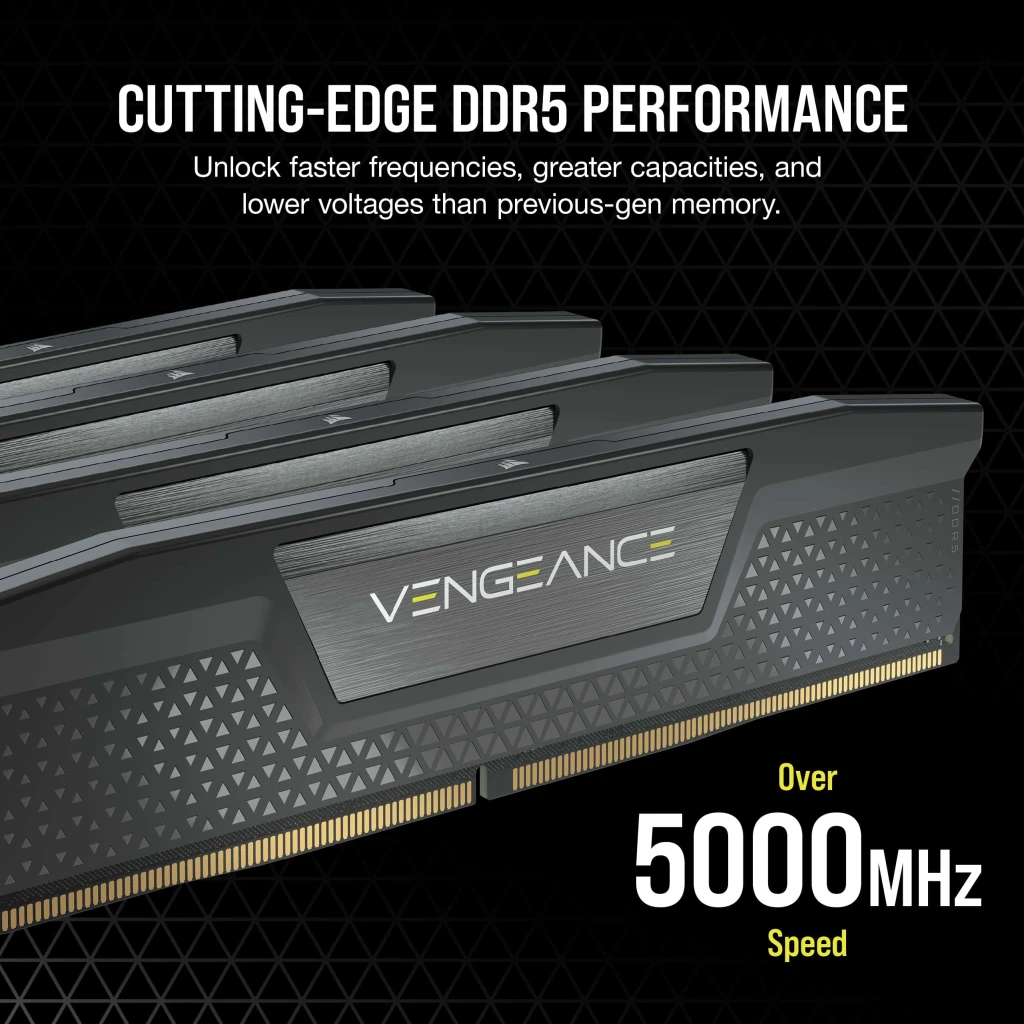 VENGEANCE® 32GB (1x32GB) DDR5 DRAM 5200MHz C40 Memory Kit — Black