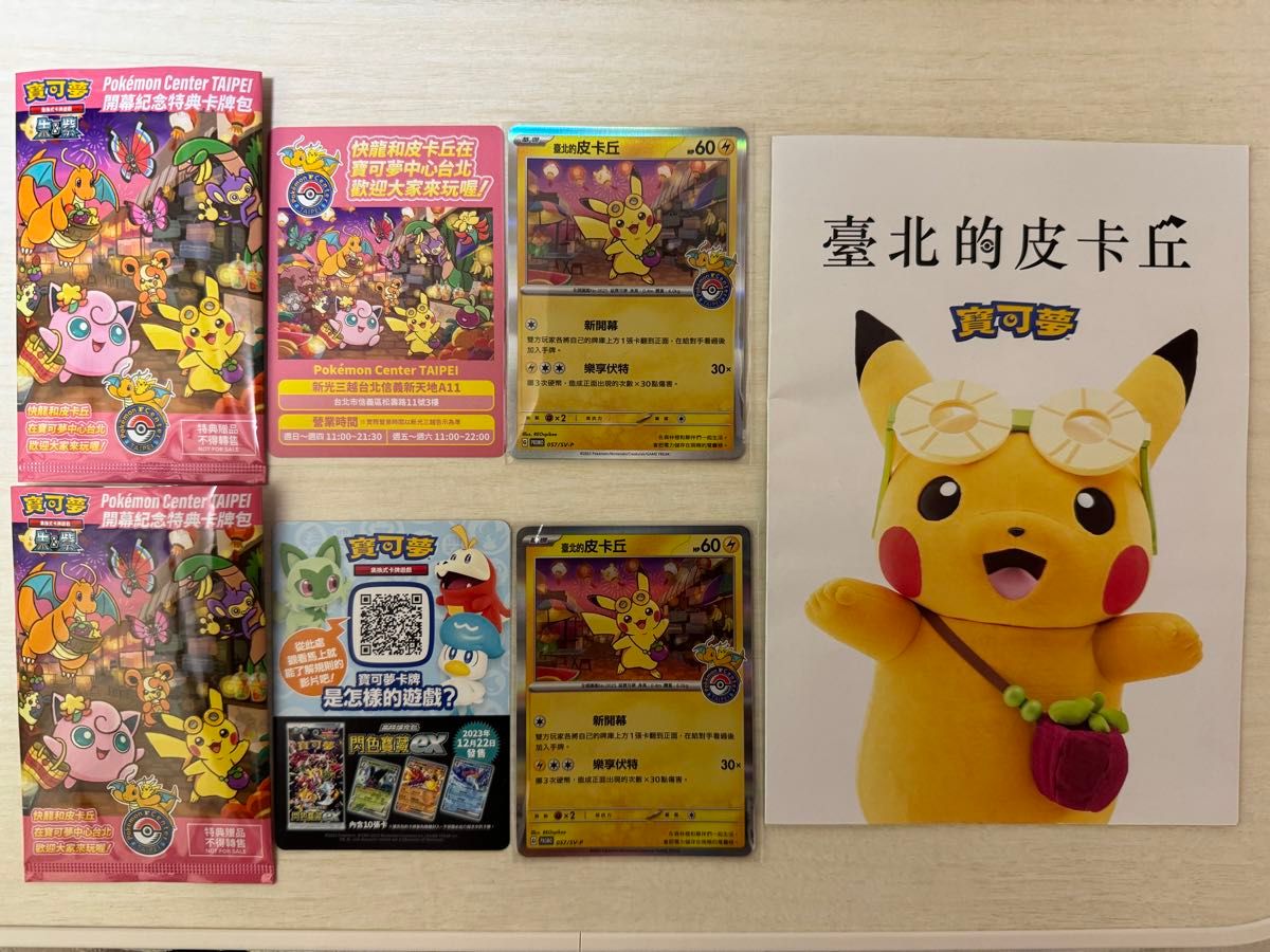 1セット限定】2枚 台北のピカチュウ 入場パンフレット付き 台湾