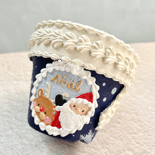 リメイク鉢 クリスマスのマフラー鉢 多肉植物 iz⋈pot 通販 18577385