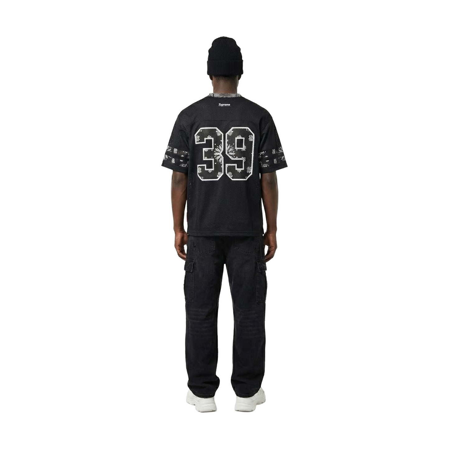 Supreme Bandana Football Jersey Black (SS25) – STEALPLUG KL