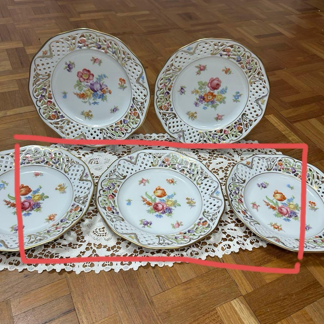 ②ドレスデンフラワー シューマンババリア プレート　3枚セット 2026年最新】シューマンババリア ドレスデンの人気アイテム - メルカリ