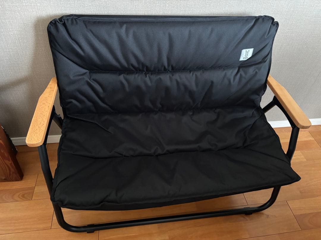 DOD グッドラックソファ ブラック 2人掛け 折りたたみチェア キャンプ Amazon.co.jp: DOD(ディーオーディー) グッドラックソファ 車内で棚に