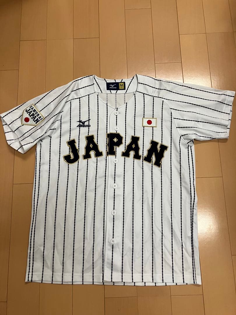 侍ジャパン　ユニフォーム　無地　背番号無し　ミズノ　WBC M 侍ジャパン ユニフォーム 無地 背番号無し ミズノ WBC M - メルカリ