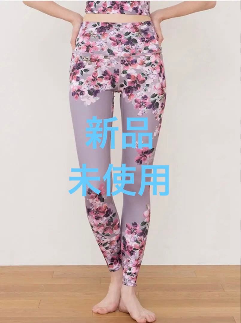 【プロフ必読】SUKALA スカーラフルオブフラワーパネルレギンス　M SUKALA】フルオブフラワーパネルレギンス(S・Mサイズ ブルー・モーヴ