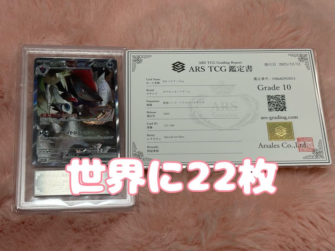 【鑑定書付き】 Nのゾロアークex SAR 127/100 ARS10 ポケモンカード Nのゾロアークex 127/100 SAR｜トレファクONLINE