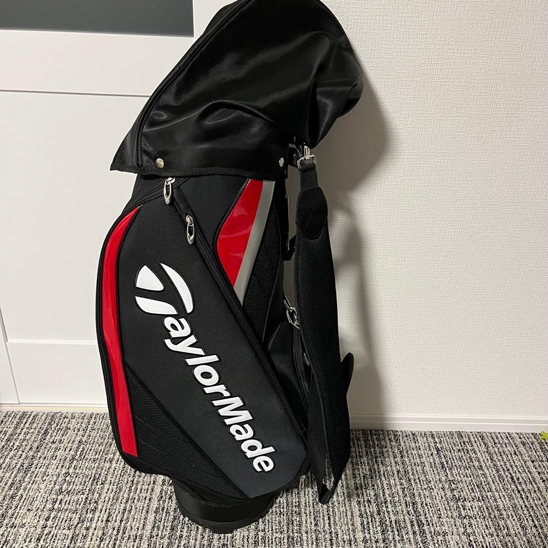 TaylorMade キャディバッグ 黒 赤 TaylorMade（テーラーメイド） キャディバッグ メンズ オーステック