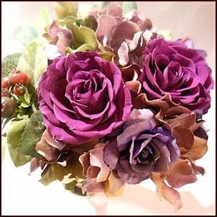 プリザーブドフラワーフラワーアレンジメント　紫 ラベンダー色のアレンジメント 古希 喜寿 プリザーブドフラワー 誕生日