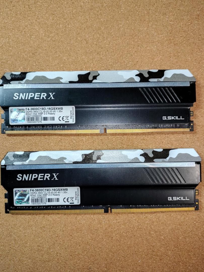 再値下げしました！！　メモリ F4-3600C19D-16GSXWB 2枚組 G.SKILL ジースキル F4-3600C19D-16GSXWB [デスクトップ用 / DDR4